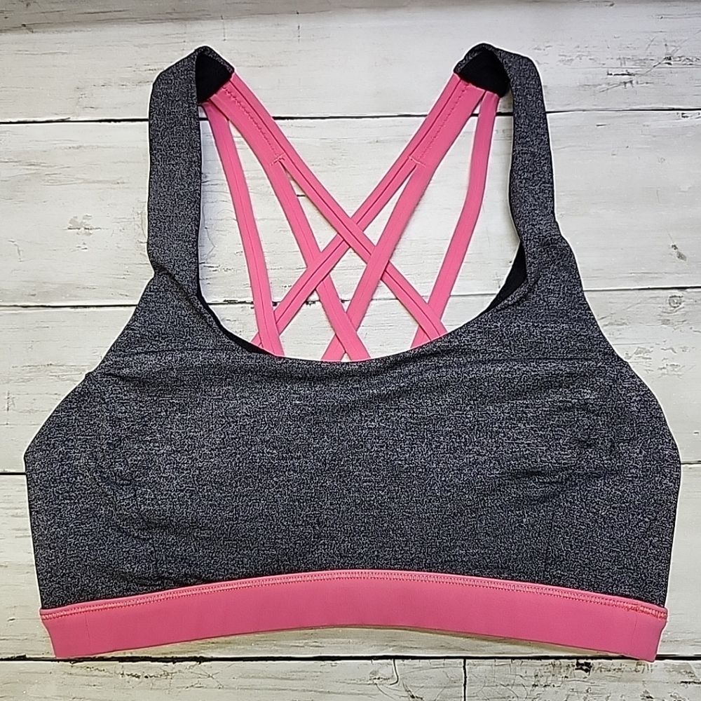Lululemon FREE TO BE SERENE Sports Bra Women's Size XXS in Gray and Pink NO TAG